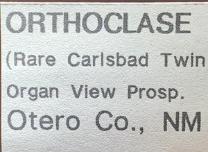 Orthoclase (Carlsbad Twin), Otero County, New Mexico