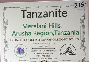 Tanzanite, Merelani Hills, Tanzania