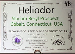 Heliodor, Slocum Beryl Prospect, Connecticut