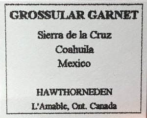 Grossular Garnet, Sierra de la Cruz, Mexico