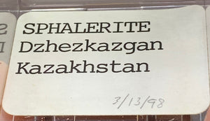 Sphalerite, Dzhezkazgan, Kazakhstan