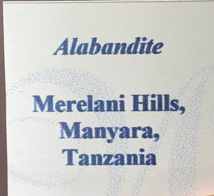 Alabandite, Merlani Hills, Tanzania