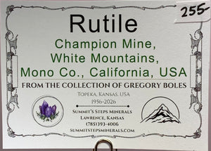 Rutile, Champion Mine, California, USA