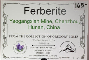 Ferberite, Yaogangxian Mine, China