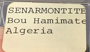 Senarmontite, Djebel Hammimat Mine, Algeria
