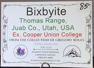 Bixbyite, Thomas Range, Utah