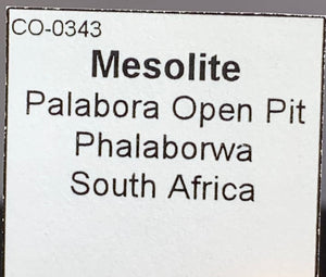 Mesolite, Palabora Open Pit, South Africa