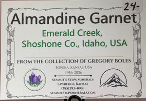 Almandine Garnet, Emerald Creek, Idaho