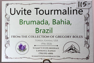 Uvite Tourmaline, Brumada, Brazil