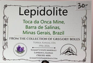 Lepidolite, Toca da Onca Mine, Brazil