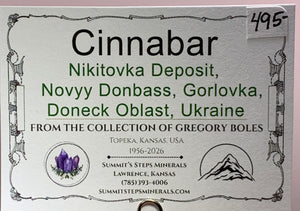 Cinnabar, Nikitovka Deposit, Ukraine
