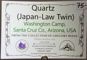 Japan Law Twin Quartz, Washington Camp, Arizona