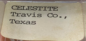 Celestite, Travis County, Texas