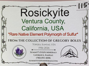 Rosickyite, California