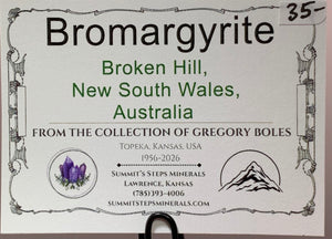 Bromargyrite, Broken Hill, Australia