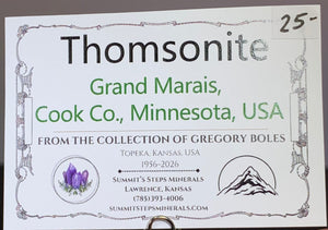 Thomsonite, Grand Marias, Minnesota