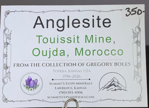 Anglesite, Touissit Mine, Morocco