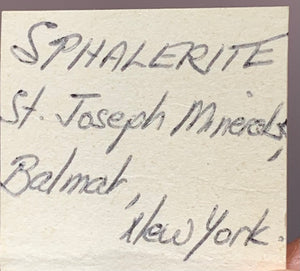 Sphalerite, Balmat, New York