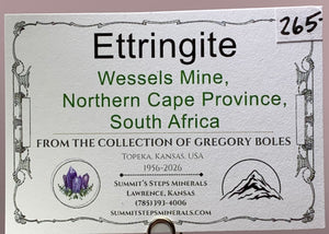 Ettringite, Wessels Mine, South Africa