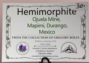 Hemimorphite, Ojuela Mine, Mexico