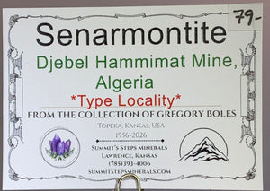 Senarmontite, Djebel Hammimat Mine, Algeria