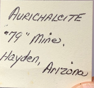 Aurichalcite, 79' Mine, Arizona
