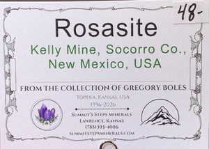 Rosasite, Kelly Mine, New Mexico