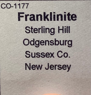 Franklinite, Sterling Hill, New Jersey