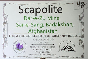 Scapolite, Dar-e-Zu Mine, Afghanistan