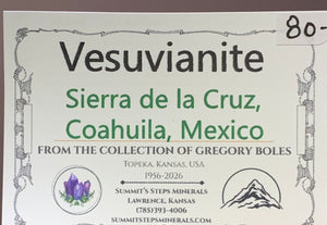 Vesuvianite, Sierra de la Cruz, Mexico