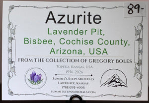 Azurite, Lavender Pit, Arizona