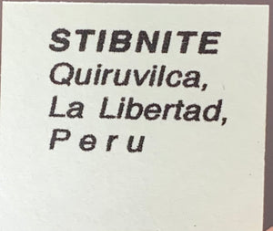 Stibnite, Quiruvilca, Peru
