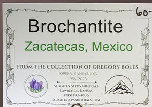 Brochantite, Zacatecas, Mexico