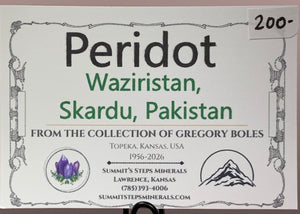 Peridot, Waziristan, Pakistan