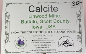 Calcite, Linwood Mine, Iowa