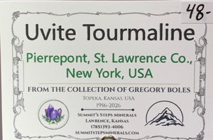 Uvite Tourmaline, Pierrepont, New York