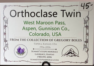 Orthoclase, West Maroon Pass, Colorado