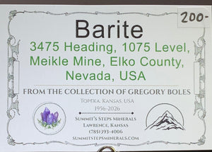 Barite, Meikle Mine, Nevada