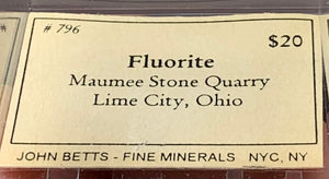 Fluorite, Maumee Stone Quarry, Ohio