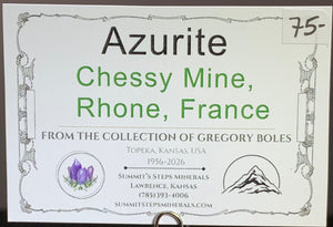 Azurite, Chessy Mine, France