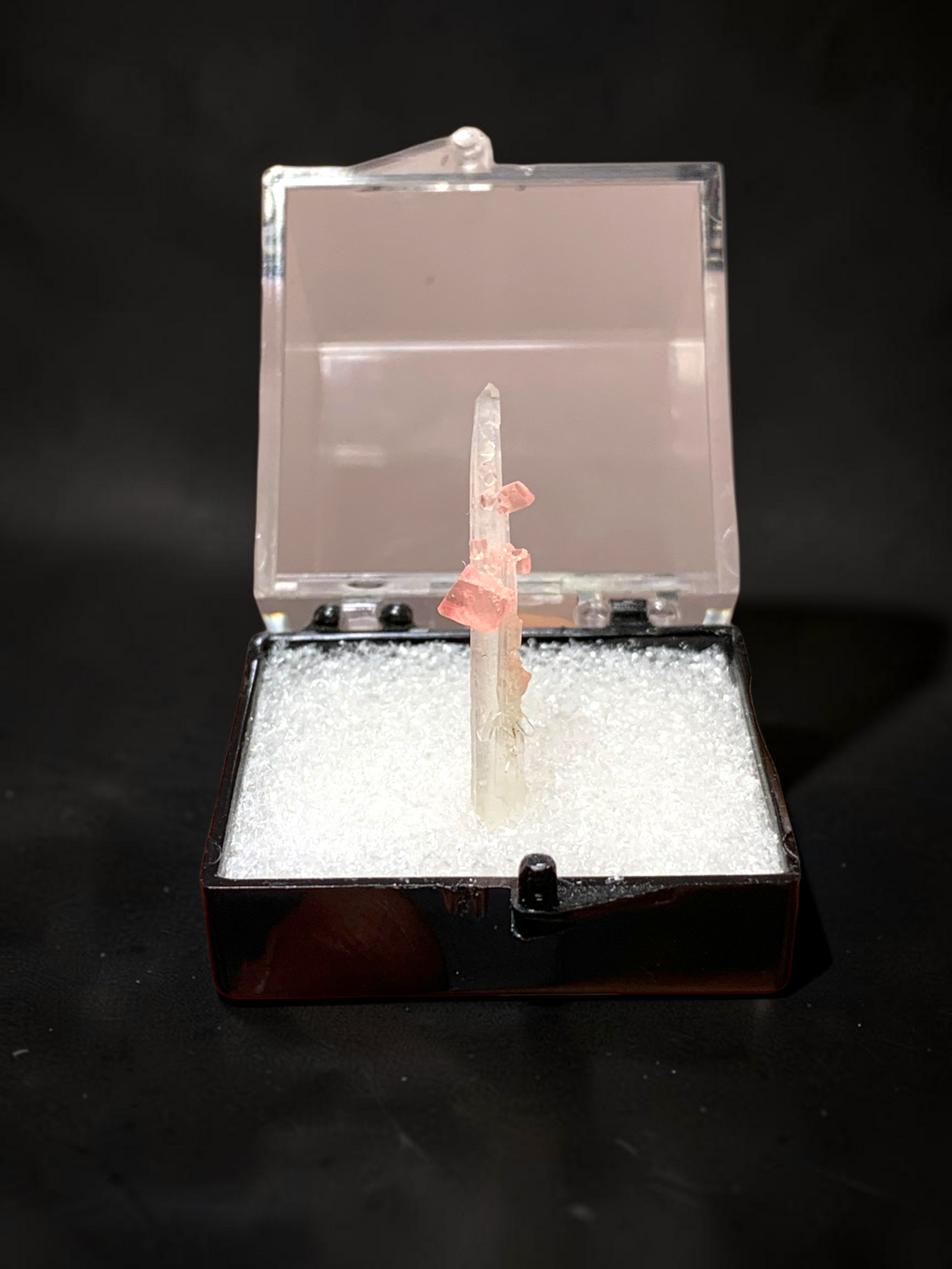 Rhodochrosite on Quartz, Sweet Home Mine, Colorado