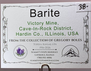Barite, Victory Mine, ILLinois, USA
