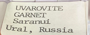 Uvarovite Garnet, Sarany, Russia
