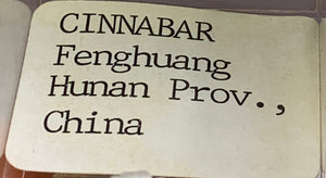 Cinnabar on Dolomite, Fenghuang, China