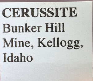 Cerussite, Bunker Hill Mine, Idaho, USA