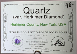 Quartz (var. Herkimer Diamond), New York, USA