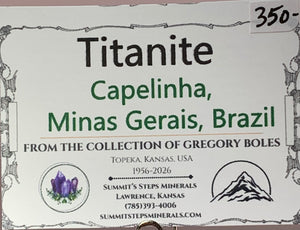 Titanite (Sphene), Capelinha, Brazil