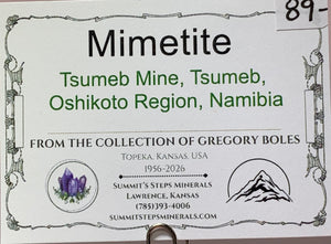 Mimetite, Tsumeb Mine, Namibia
