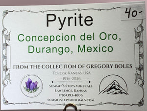 Pyrite, Concepcion del Oro, Mexico