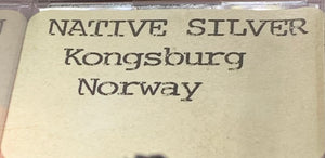 Native Silver, Kongsberg, Norway